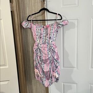 Sugar Thrillz Pink Floral Off-Shoulder Dress
